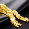 Men's 24K Gold-Plated Engraved Bracelet Watch Chain