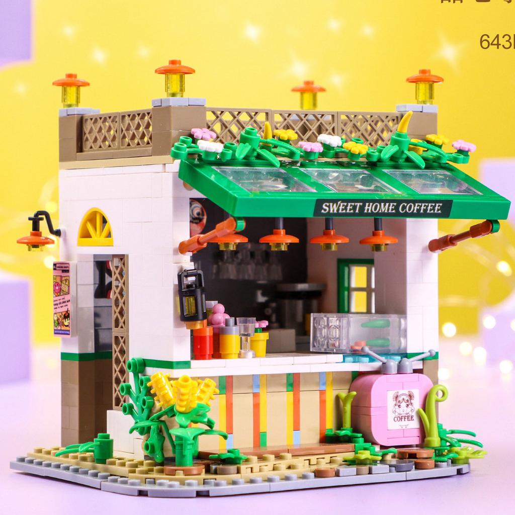 Meisjes Assemblage Spel Bouwsteen Set Prinsessen Winkel Tuin Studeerkamer Speelruimte Schaalmodel Cadeau Speelgoed Tuin Compatibel met