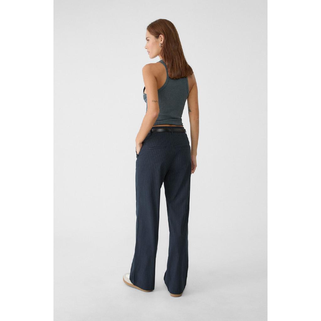 Straight Fit Fabric Pants