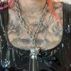 Gothic Punk-style Rivet Spike-shaped Ball Pendant Necklace for Men Women Hip-hop Rock Y2k Aesthetics Jewelry Accessories Gifts