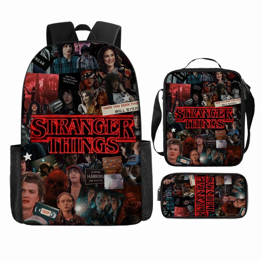 Stranger Things5 Rucsac pentru copii+geantă de umăr+etui pentru creioane KTB