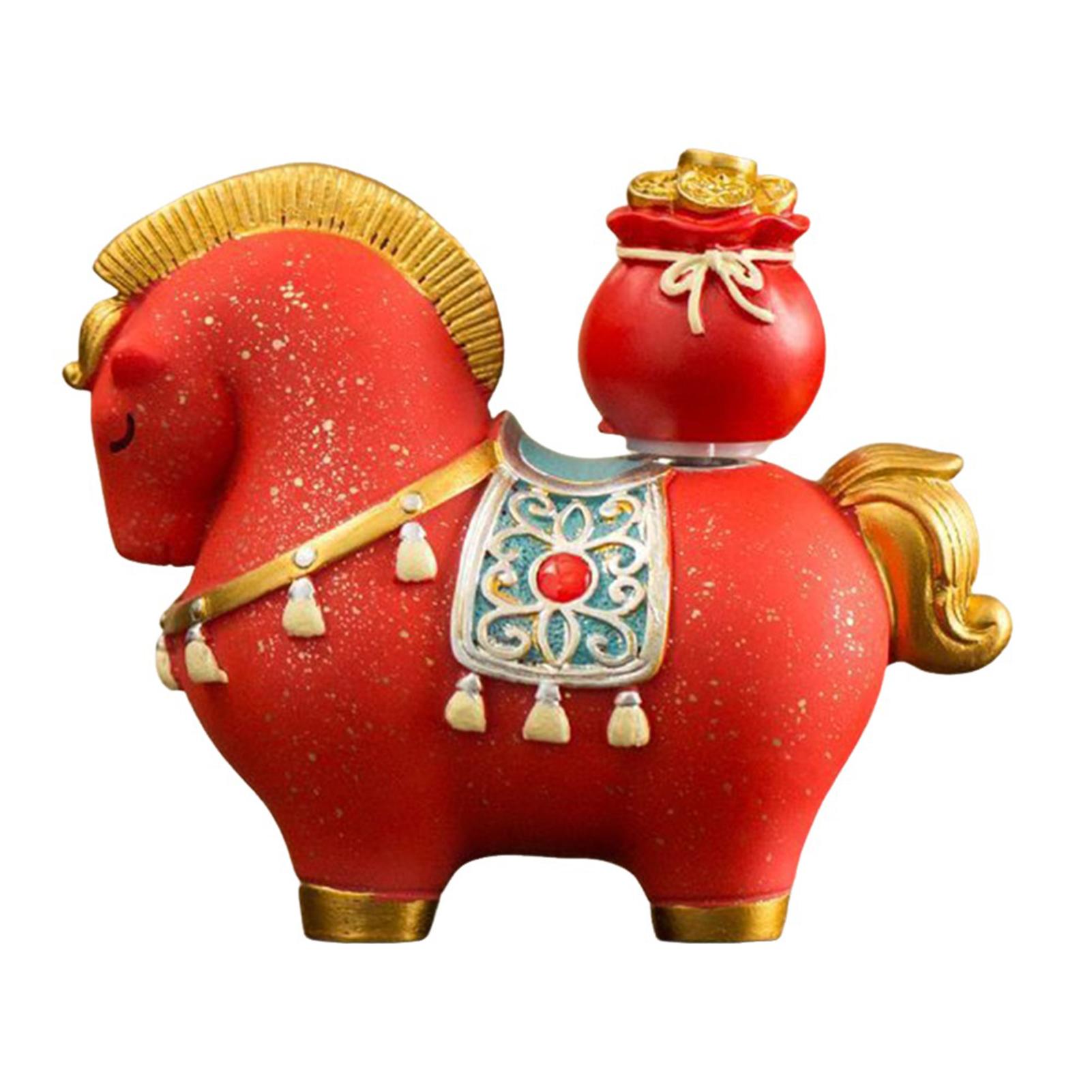 2026 Horse Figurine Feng-Shui Decor Novelty Collectible Exquisite Art Luck Tea Ceremony Table Ornament Symbolizes Success
