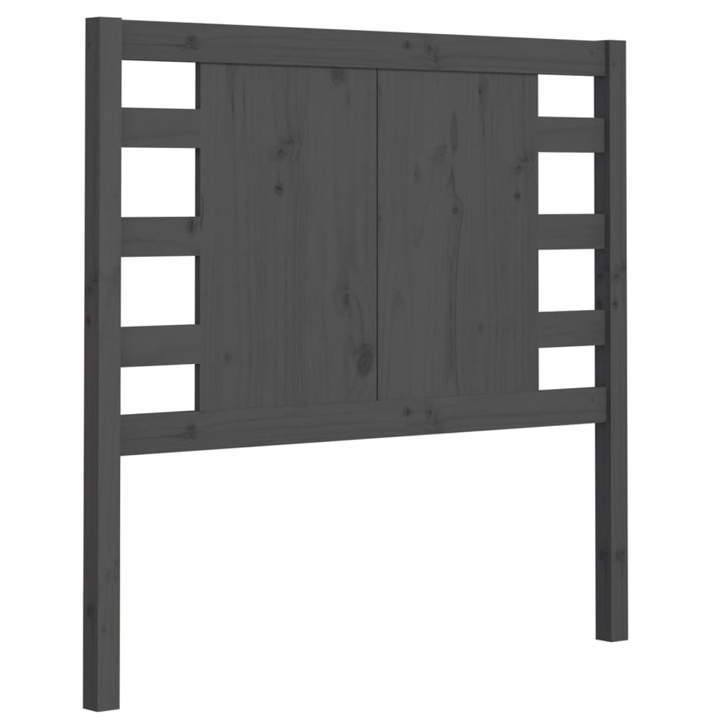 Vidaxl Wezgłowie Łóżka, Szare, 96X4X100 Cm, Lite Drewno Sosnowe