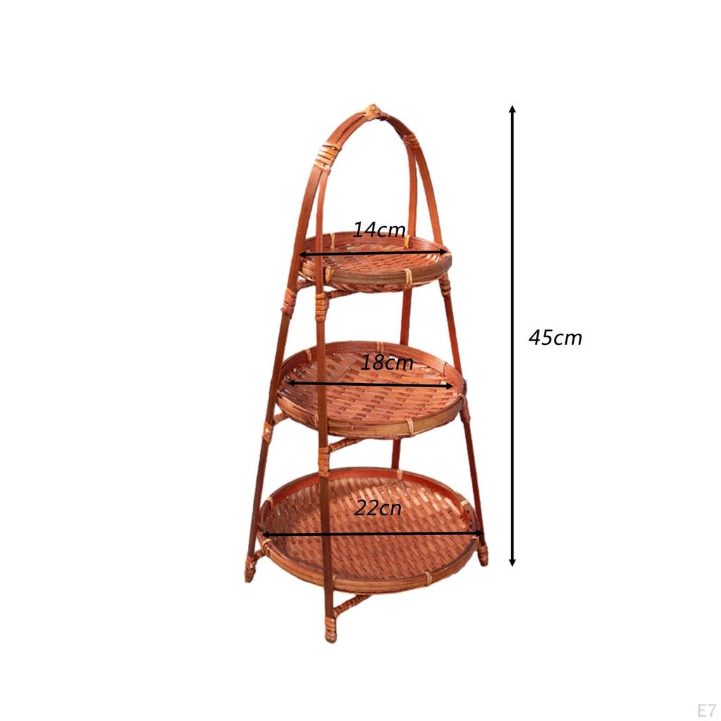 Bambusový tkaný košík na ovoce servírovací podnos na snídani do kuchyně