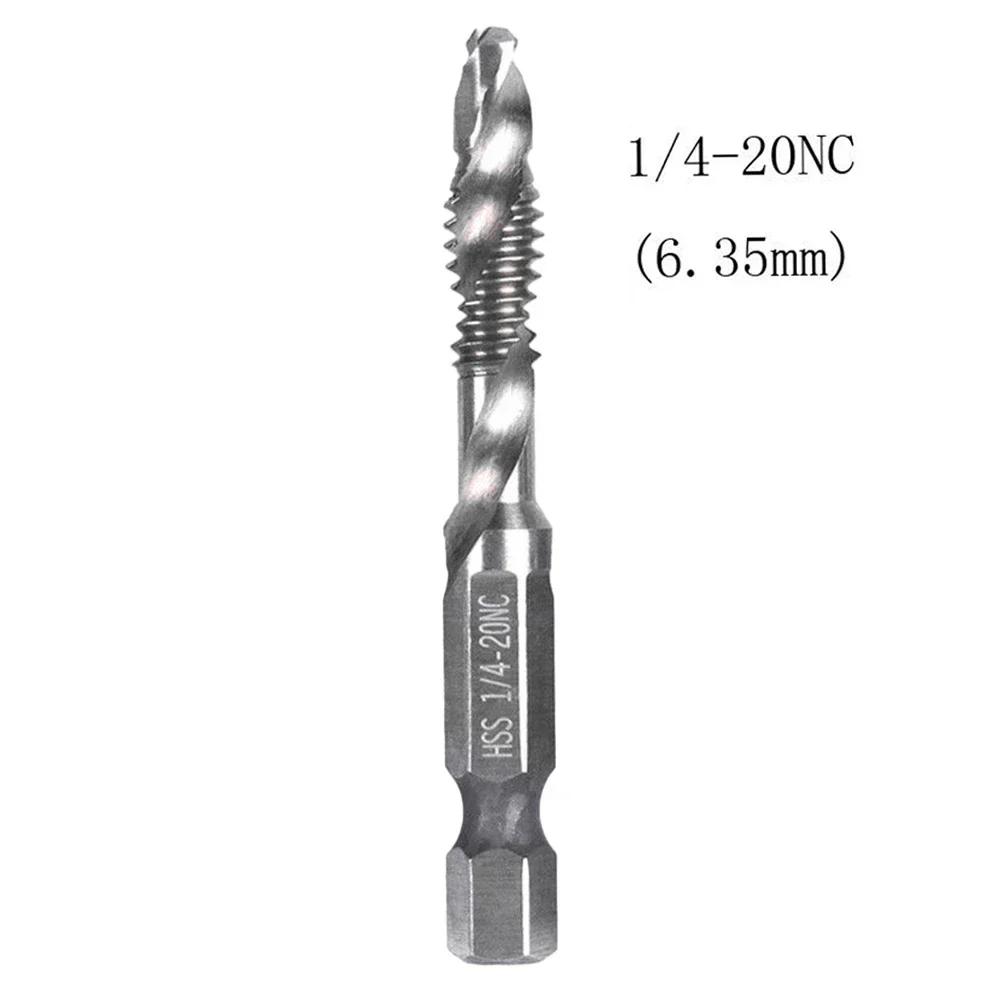 Compound Deburring Drill and Tap Bit Set High Speed Steel Quick Replacement Step Processing Rustproof Suitable for Aluminum