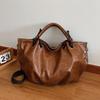 Ielgy Autumn Winter Portable Pleated Bag Casual Crossbody Tote Bag
