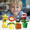 Adult Mario Star Piranha Plant & Fire Flower Building Blocks Set