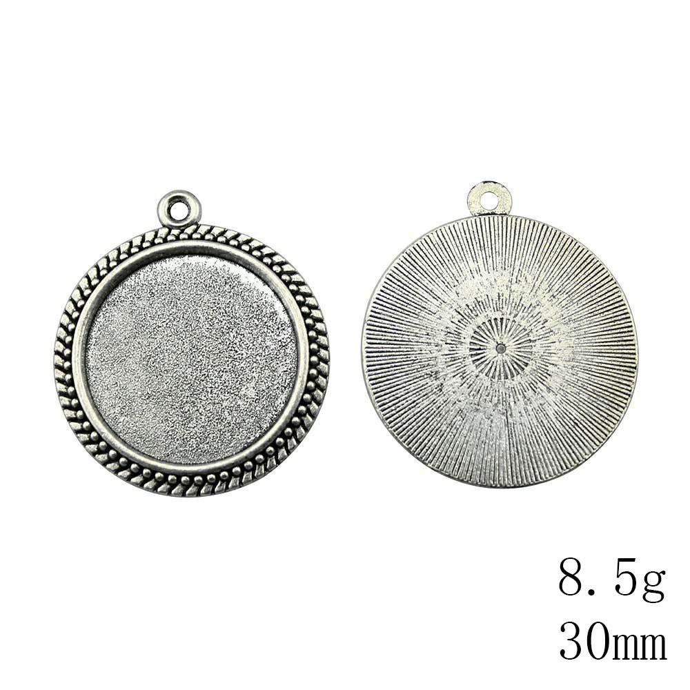 New Year's Day Accesories Fit Round 30-35mm Glass Cabochon Base Setting Tray Accessories Parts Souvenir Accessory Parts