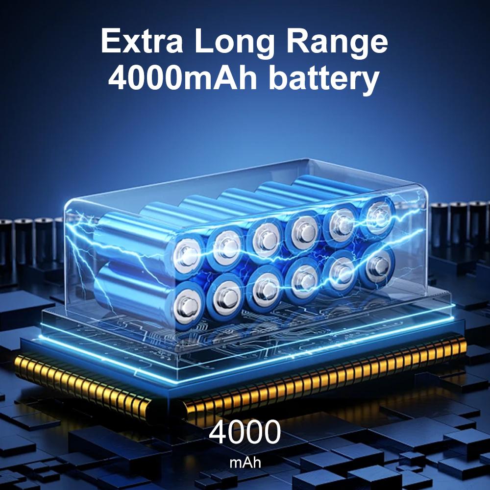 Air Duster 5 Gear Adjustable 130000RPM Electric Air Duster 4000mAh Rechargeable Cordless Air Blower for Car Cleaning Turbo fan