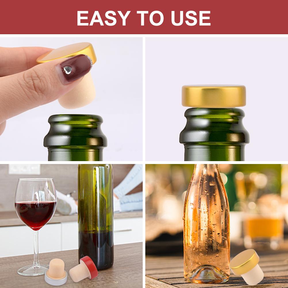 25pcs Wooden Wine Bottle Cork Reusable Wood Cap Sealing Plug Wine Bottle Stopper T-shaped Cork Craft Beverage Beer Bottle Cork