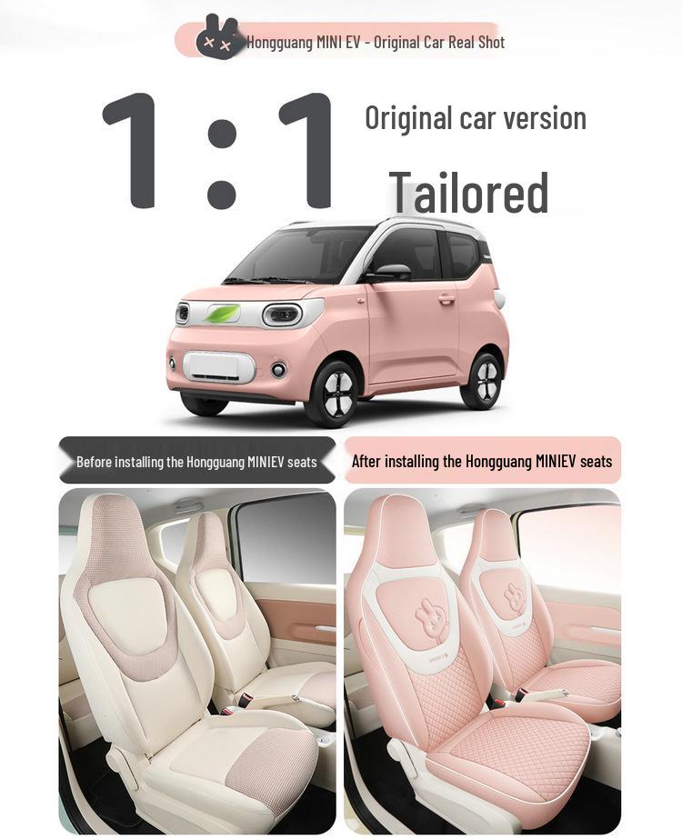 3rd Gen Wuling Mini Linen Car Seat Covers - All-Season Fit for 24 Models