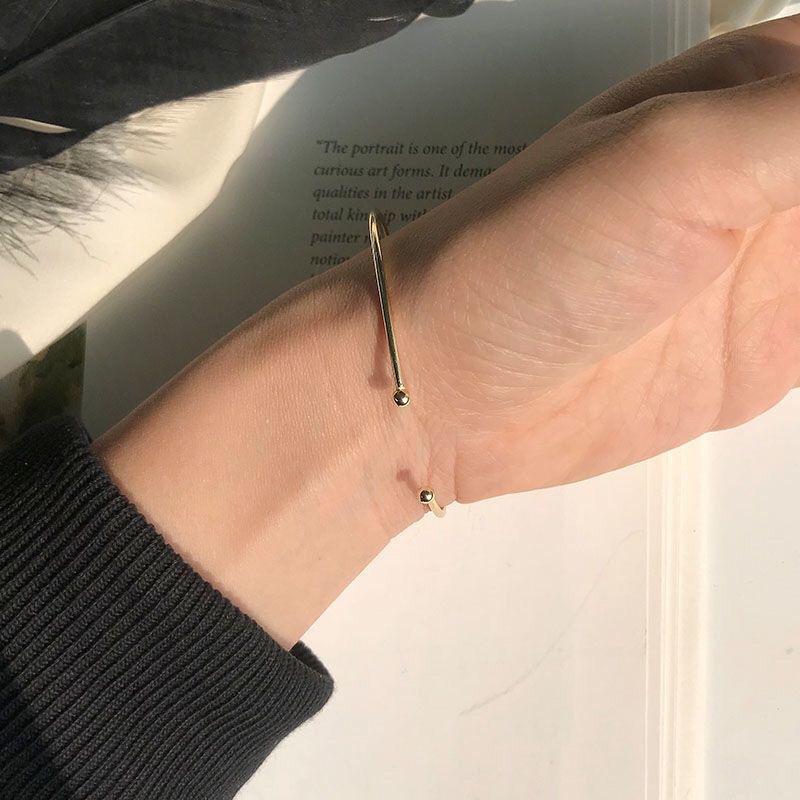 Brățară inel dublu rotund extrem de fin, simplu și versatil, nou, casual și versatil pentru studenți