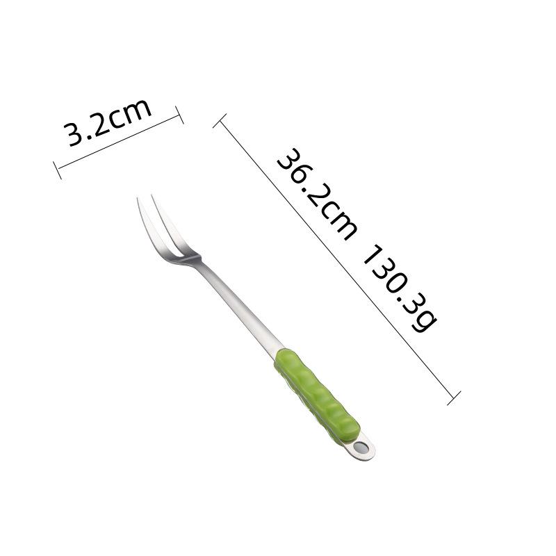 HANYANG Stainless Steel Kitchenware Set Colourful Handle Thickened Stir-Fry Spatula Insulated Cooking Spatula Spatula Spatula Fishing Noodle Spoon