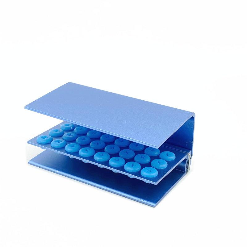 10/16/24 holes Dental Burs Holder Block Case for High Speed Burs& Low Speed Burs Dental Autoclavable Burs Holder