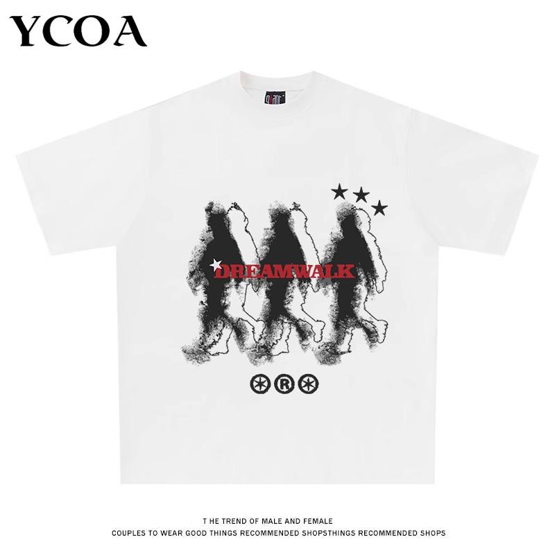 Unisex Graphic T-Shirts Oversized Cotton Summer Korean Fashion Y2k Streetwear Tops Short Sleeve Tees Pulovers Aesthetic Clothing
