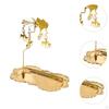 Rotating Tray Candle Holder Elegant Snack Multipurpose Candlelight Dinner Prop Decorative Coffee