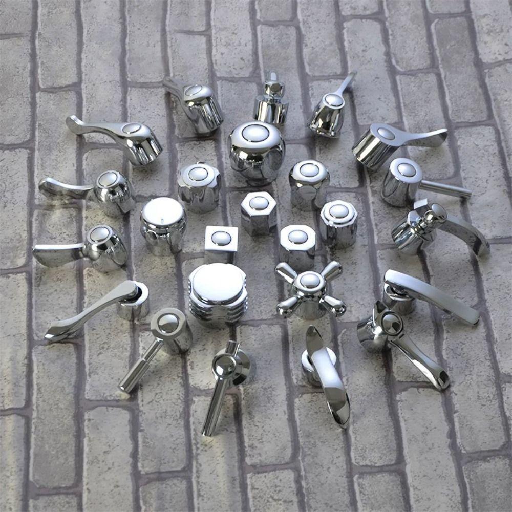 Neuer Legierungs-Wasserhahn-Griff Universeller Silberner Spülbecken-Griff Wasserhahnschalter-Griff