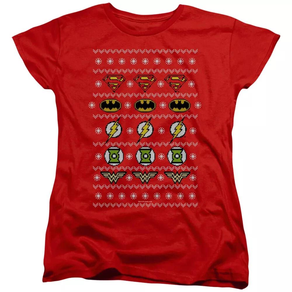 

Justice League Of America Christmas Sweater Women s T-Shirt S