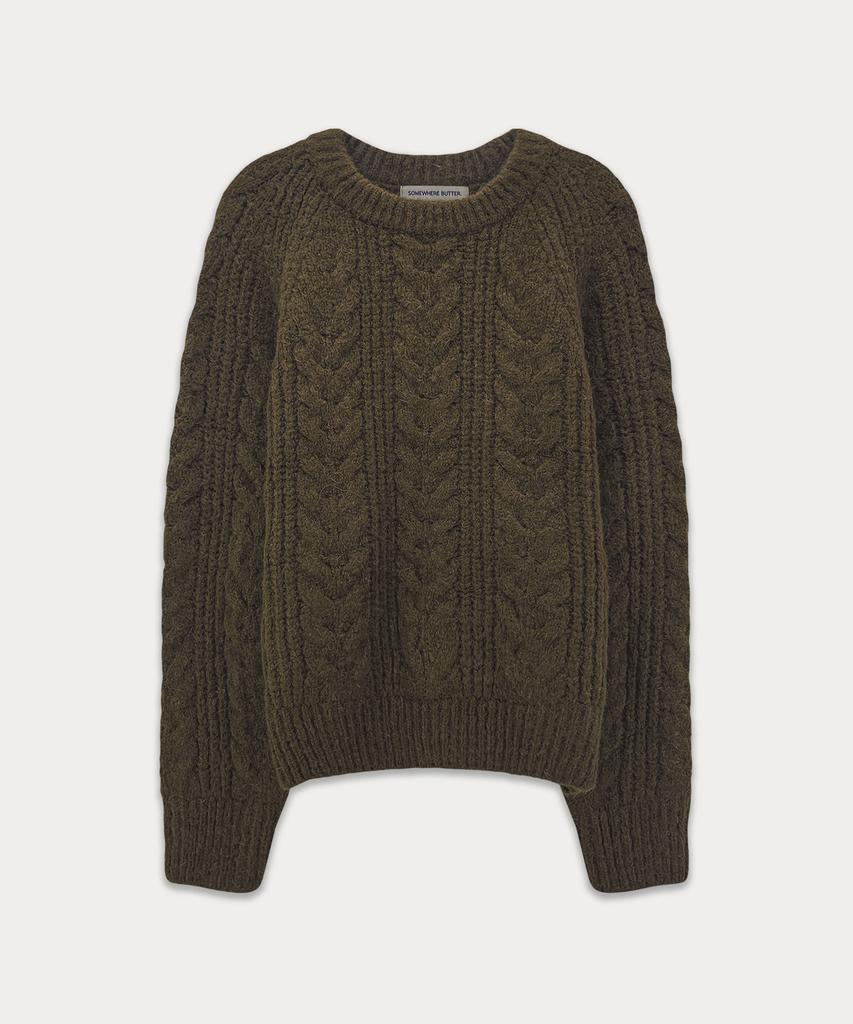 Sseomweeobeoteo Chelsea Alpaca Cable Knit - Brown