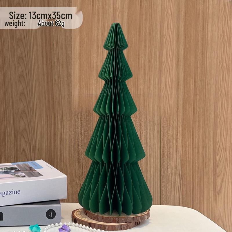 New Origami Honeycomb Christmas Tree Tabletop Ornament - Mini Christmas Decoration