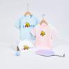 B. Duck Yellow Duck Children's Clothing Daily Sweat Absorbing Short Sleeved Comfortable Casual Top for Male and Female Babies