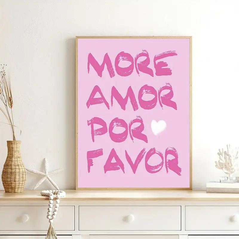 Maximalist Poster More Amor Por Favor Print Wall Art Sunshine Modern Eclectic Wall Art Posters Living Room Bedroom Decoration