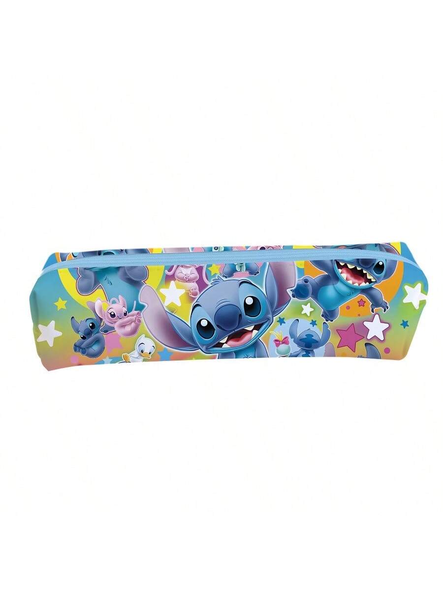 Cartoon Stitch Pencil Case - Stitch Desktop Stationery Organizer Pencil Case, Zipper Multi-Functional Pencil Box One Size