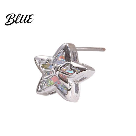 Exquisite Texture Jewelry Earrings Necklace Star Shape Ear Studs