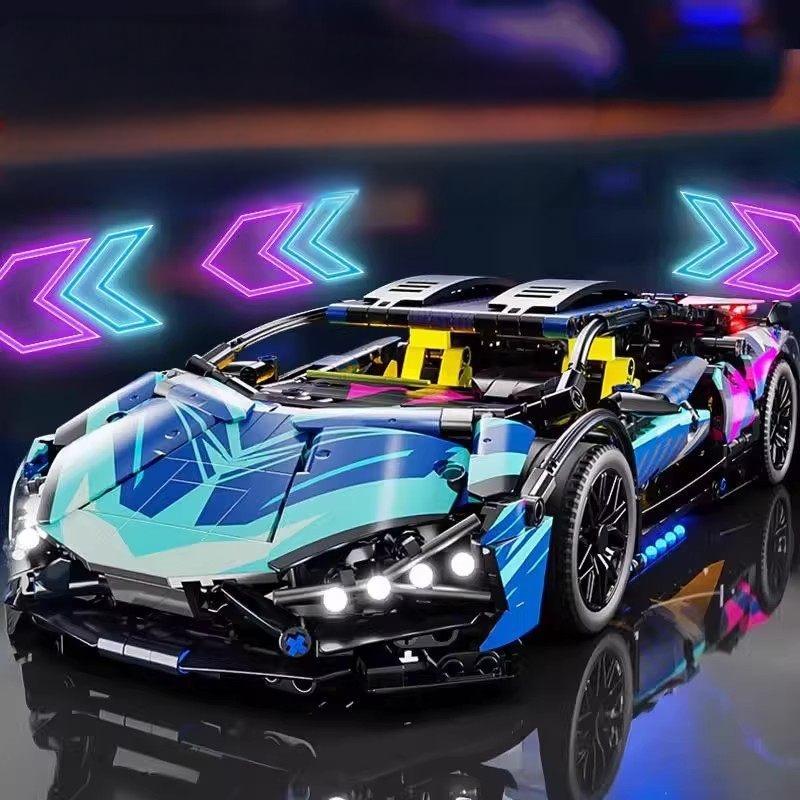 Creative Construction Blocks, Sports Car Construction Blocks Plaything Sets, Assembled Racing Models, Household Decoration, Gifts For Boys