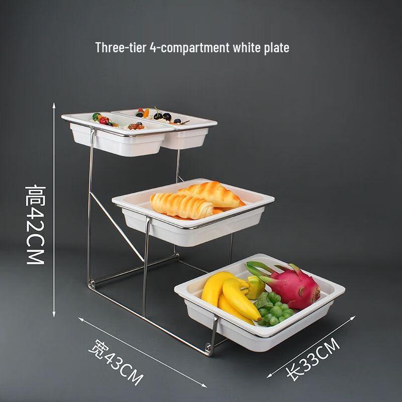Chinese Style 3-Tier Melamine Serving Stand