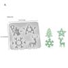 Christmas Tree Pendant Silicone Mold Xmas Candle Plaster Bow Snowflake Key Gypsum Mold Diy Hanging Decor Santa Claus Resin Mold