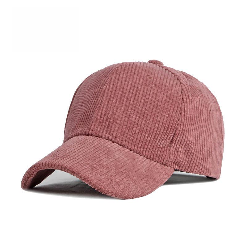 Corduroy Baseball Cap For Women Men New Cotton Solid Color Sunhat Sport Snapback Caps Autumn Warm Fashion Hip Hop Fishing Hat