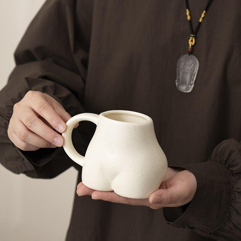 Porslinskaffemugg Butt Kroppsform Tekopp Gåva Keramisk Mugg Hushåll