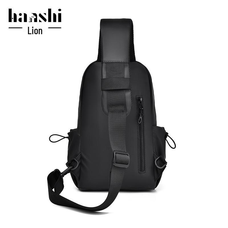 Trendy Waterproof Men's Chest Bag for Commuting and Leisure Travel - Fashionable Unisex Shoulder Messenger Bag