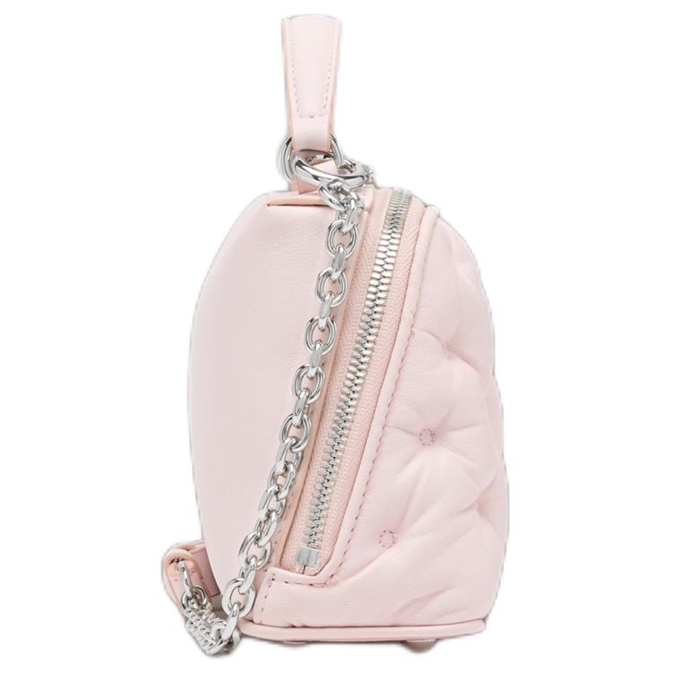 Maison Margiela Glam Slam Trapezoidal Quilted Digital Logo Tag Shoulder Crossbody Handbag Women handbags Pink SB1WG0065P6434T4246