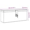 Vidaxl Aluminiowa Skrzynia, 48,5 X 14 X 20 Cm, Srebrna
