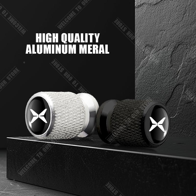 Car CNC Aluminum For Xpeng Xiaopeng P7 G3 G6 G9 F30 N5 P5 X2 X9 G3i P7i H93 Beta Emblem 4pcs Tire Valve Air Port Stem Cover Caps