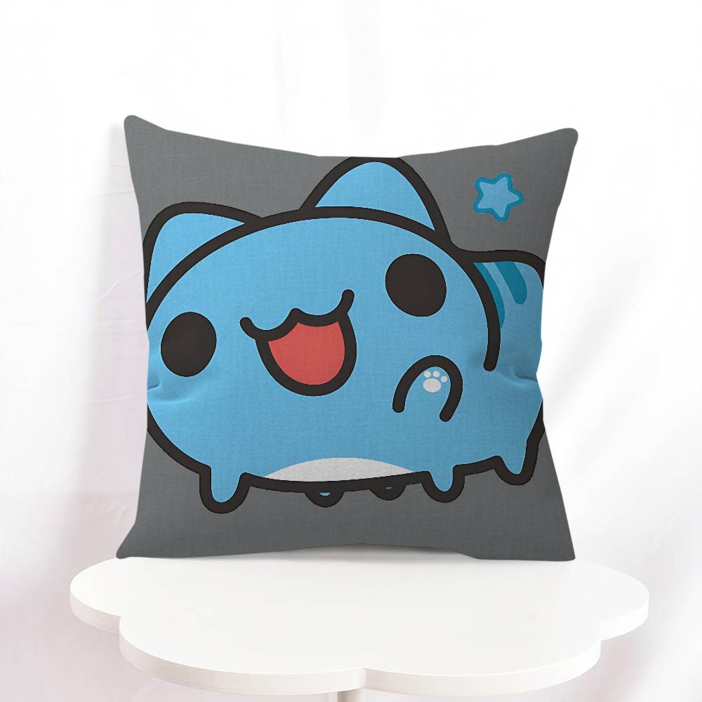 

B-Bugcat Capoo Мультяшная подушка Аниме подушка Подушка для головы на диван-кровать Наволочка Чехол для подушки 45x45 см Мода 16x16Inch