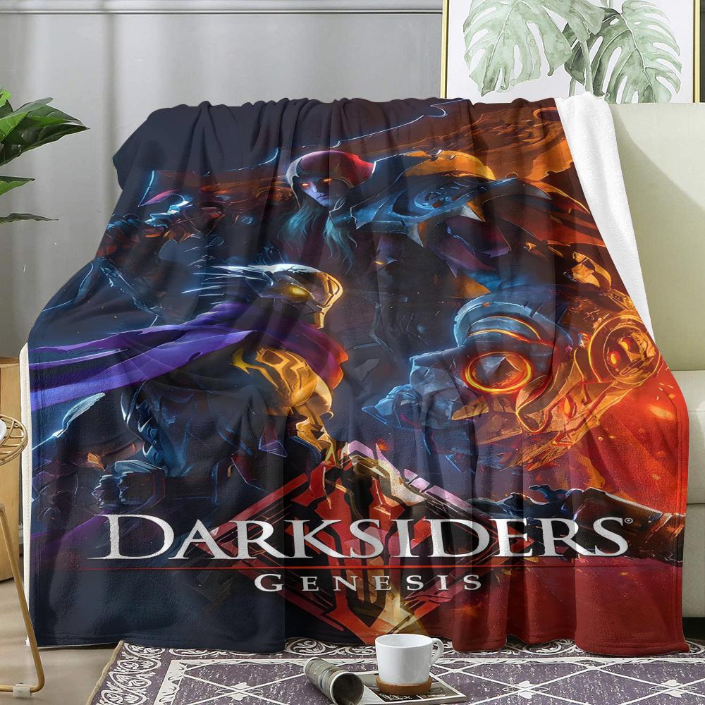 D-Darksiders Throw Soft Flannel Throw Summer AC Blanket Lightweight Cool Nap Blanket for Sofa Bed Couch Travel