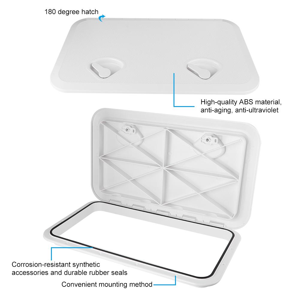 Square Deck Access Inspection Cover Double Handles Anti UV RE 353 606 for Marine Boat Yacht