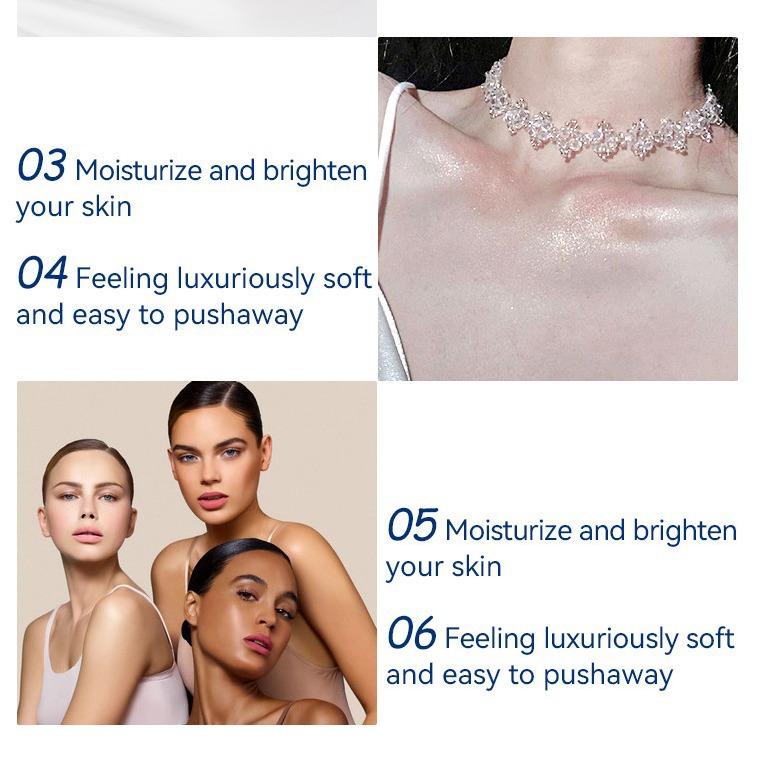 Glitter Body Lotion for Christmas Party, Shimmering Hydrating Moisturizer