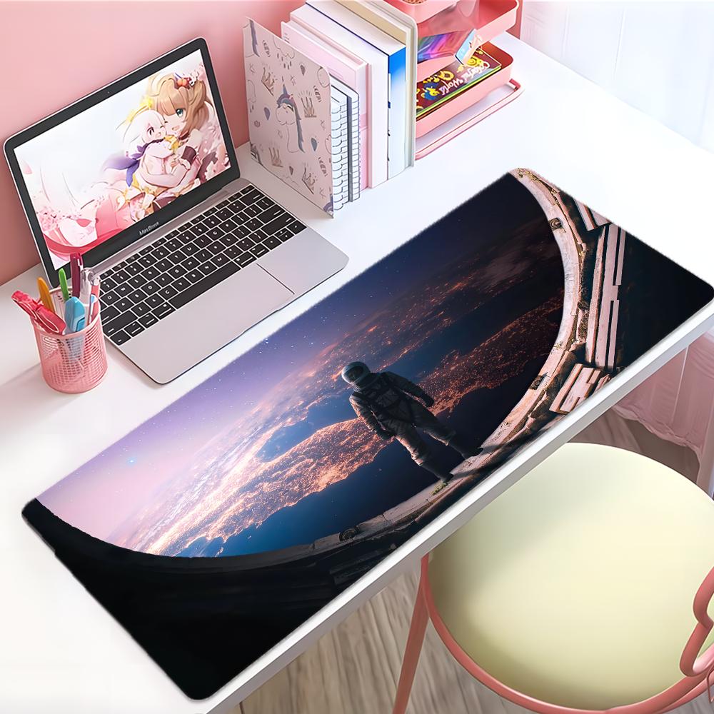 Epic SciFi Movie IInterstellar Mouse Pad Large Thick Desk Pad Stitched Edges Gaming Mouse Mat For Pc