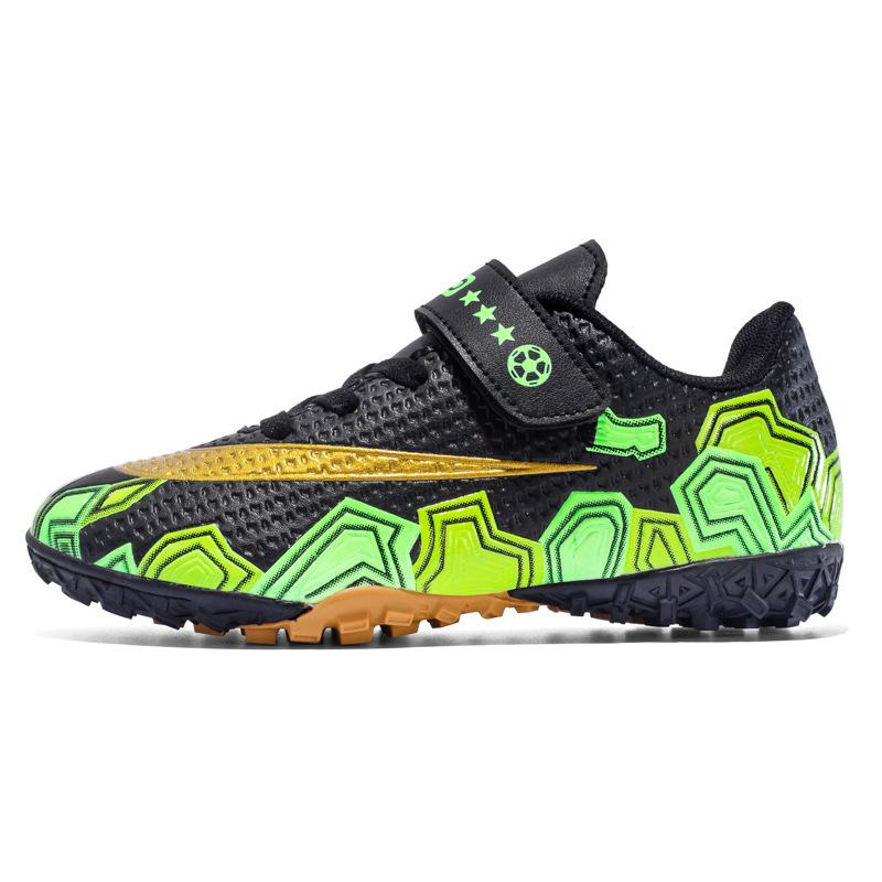 Football shoes Children's buckle broken nails Artificial turf Youth kindergarten Velcro training shoes