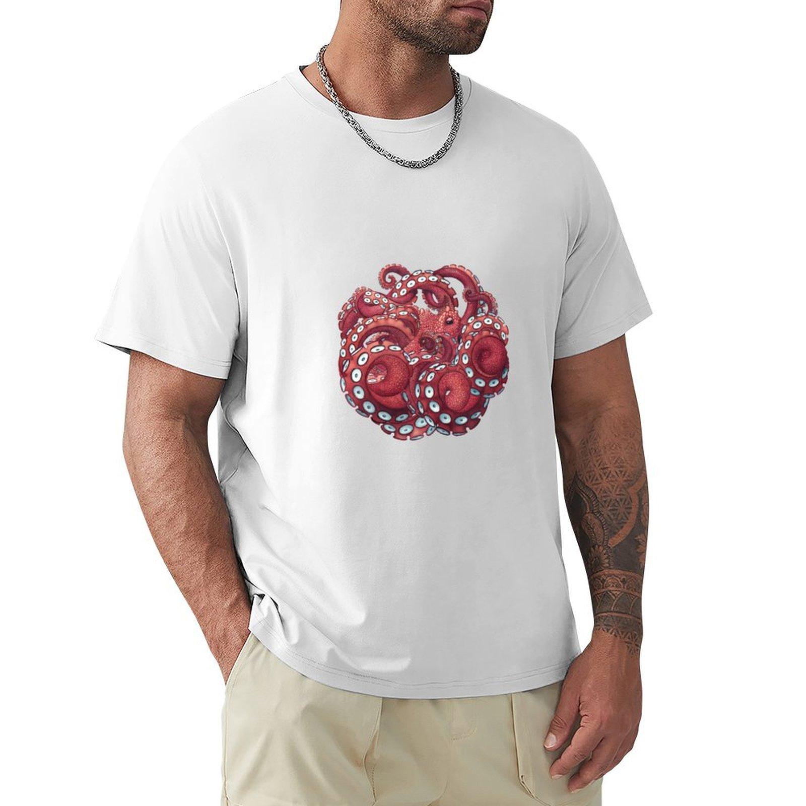 Octopus Tshirt Casual Streetwear Short Sleeve Tee S
