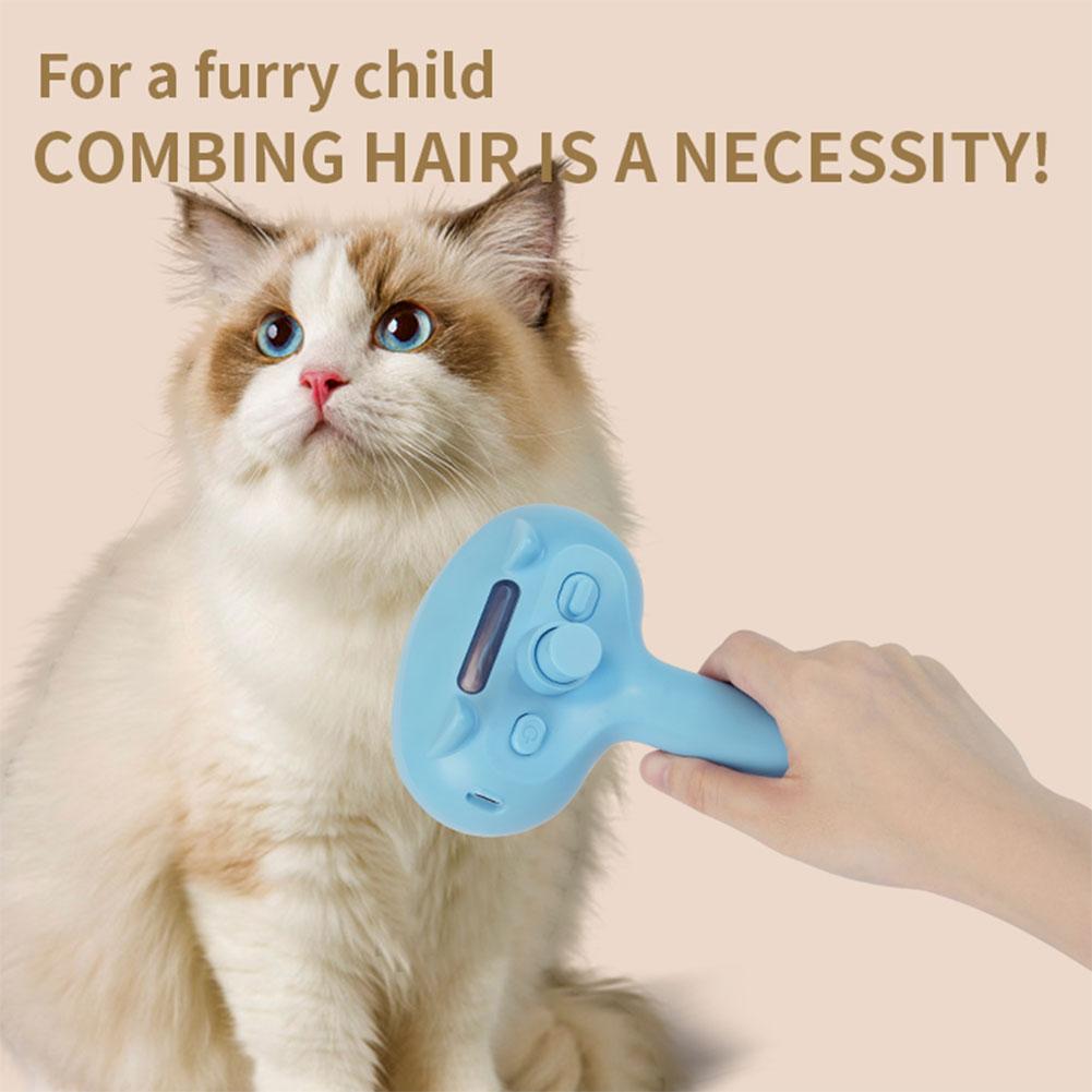 Cat Steam Brush Hair Remover Brush Multi-Function Cat Grooming Brush Cat Shedding Comb Dematting Comb for Small & Large Pets