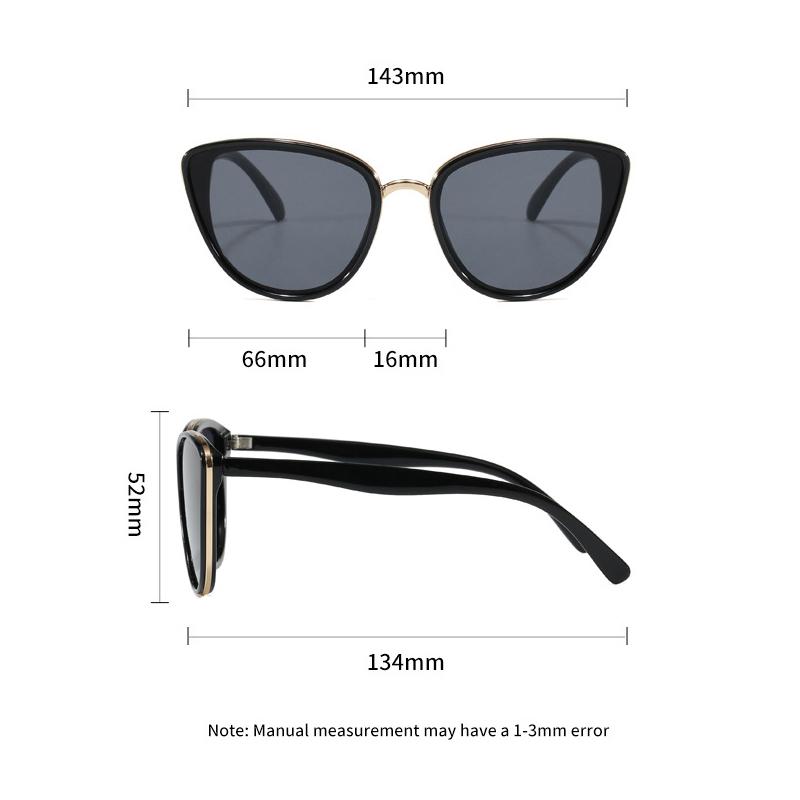 Xiaomi Men Women Cat‑Eye Sunglasses UV400 Gold Metal Trim Fashion Shades for Travel Beach Street Party
