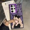 Cartoon Girl Bow Phone Cover Case for Samsung Galaxy S25 S22 S24 FE S25Edge S23 Ultra S20 Plus S23 Note 20 Ultra S21