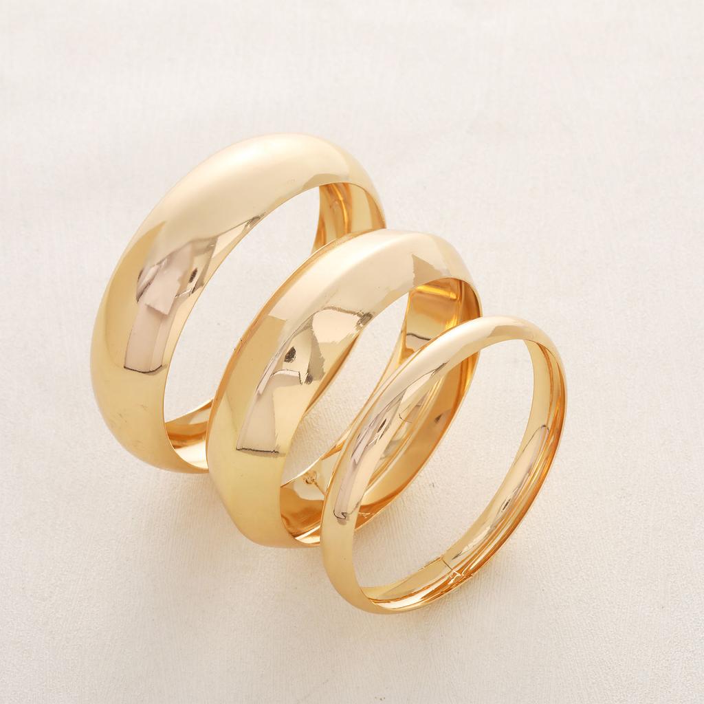 Jewelry Fashion Exaggerated Metal Arc Plain Ring Bracelet Bracelet Wide Face Multi-Layer Simple Bracelet