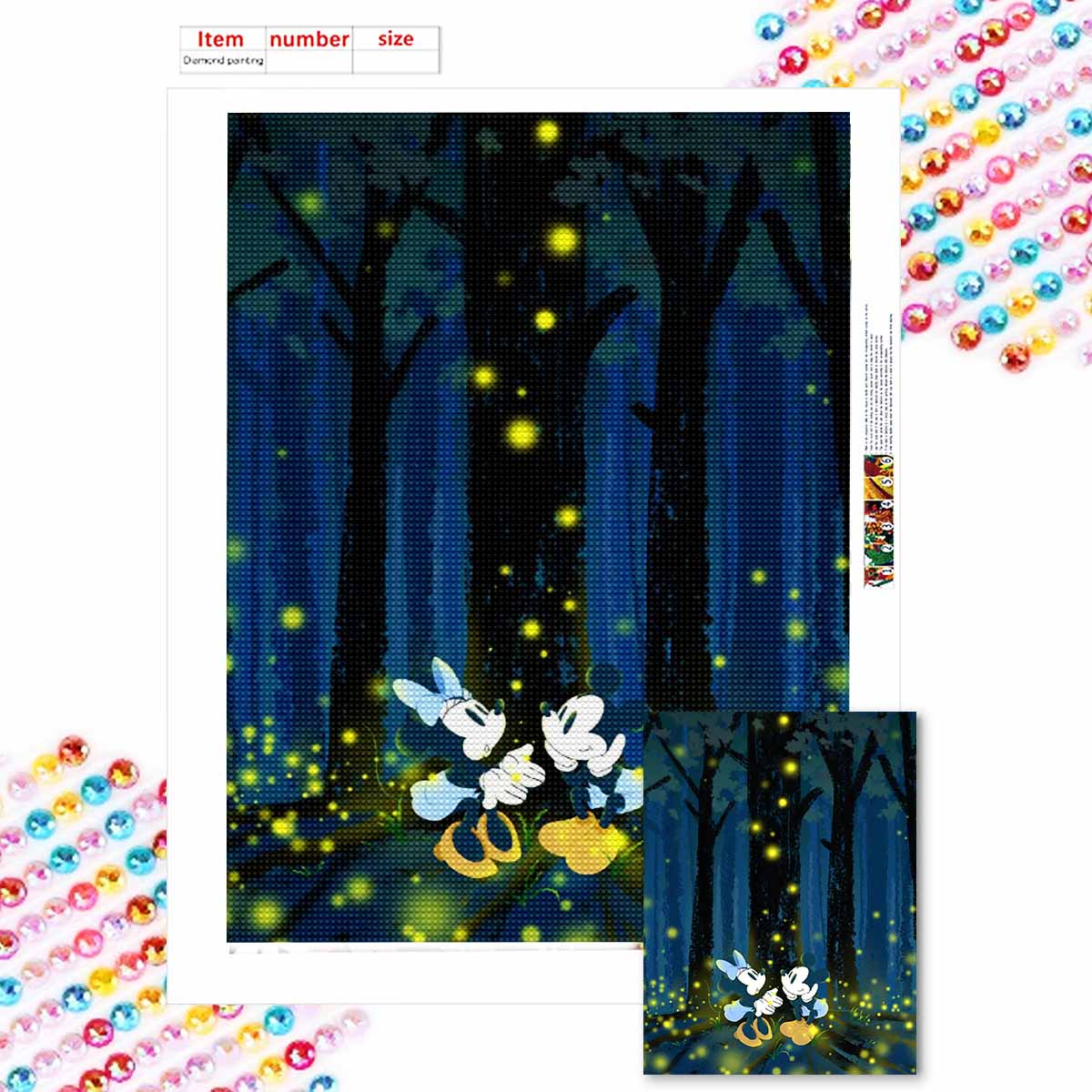 

Full Round Diamond Painting The Promise Under The Tree Art Rhinestone Picture Mosaic DIY 5D Cross Stitch Embroidery Home Decoration Round 20x30cm