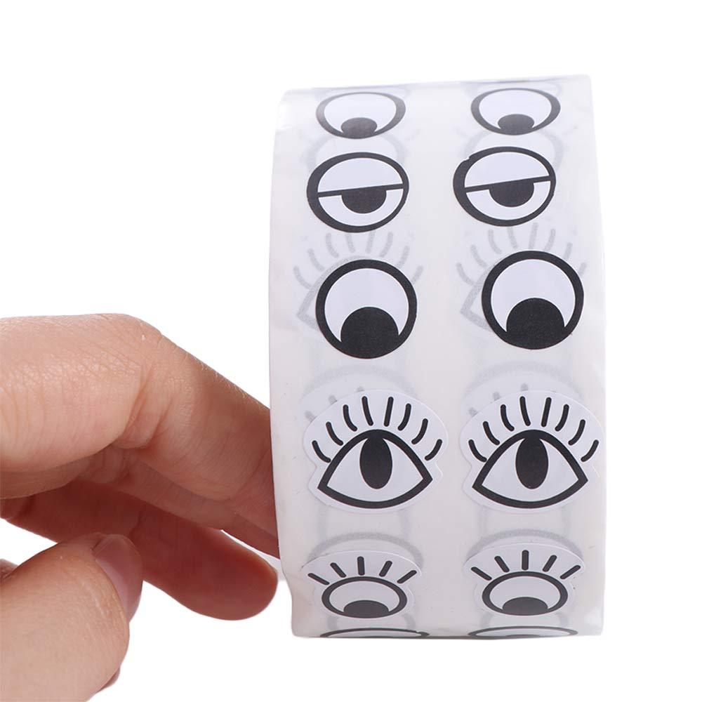 1000pcs/roll Self-Adhesive Premium Eye Stickers Crafts Stationery Sticker  for DIY Arts